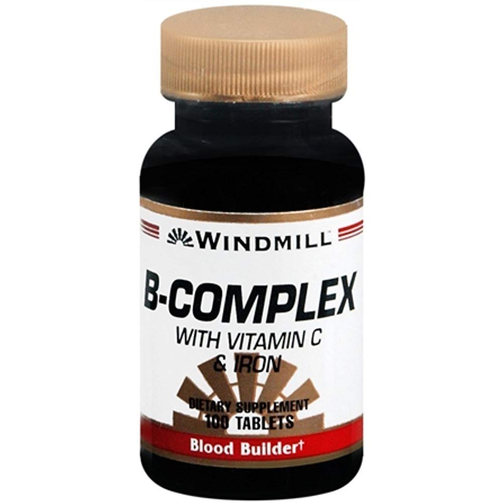 Windmill B-Complex with Vitamin C and Iron, 300 Tablets