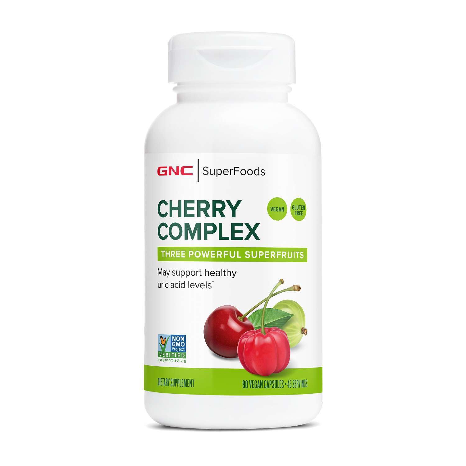 GNC SuperFoods Cherry Complex, 3 Powerful Super Fruits, 90 Capsules