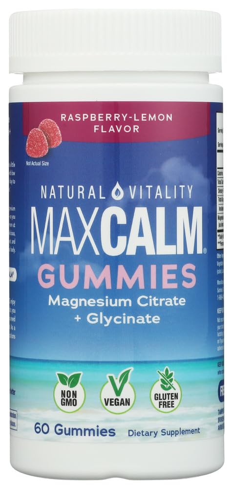 Natural Vitality CALM Magnesium Citrate Supplement, 60 Gummies