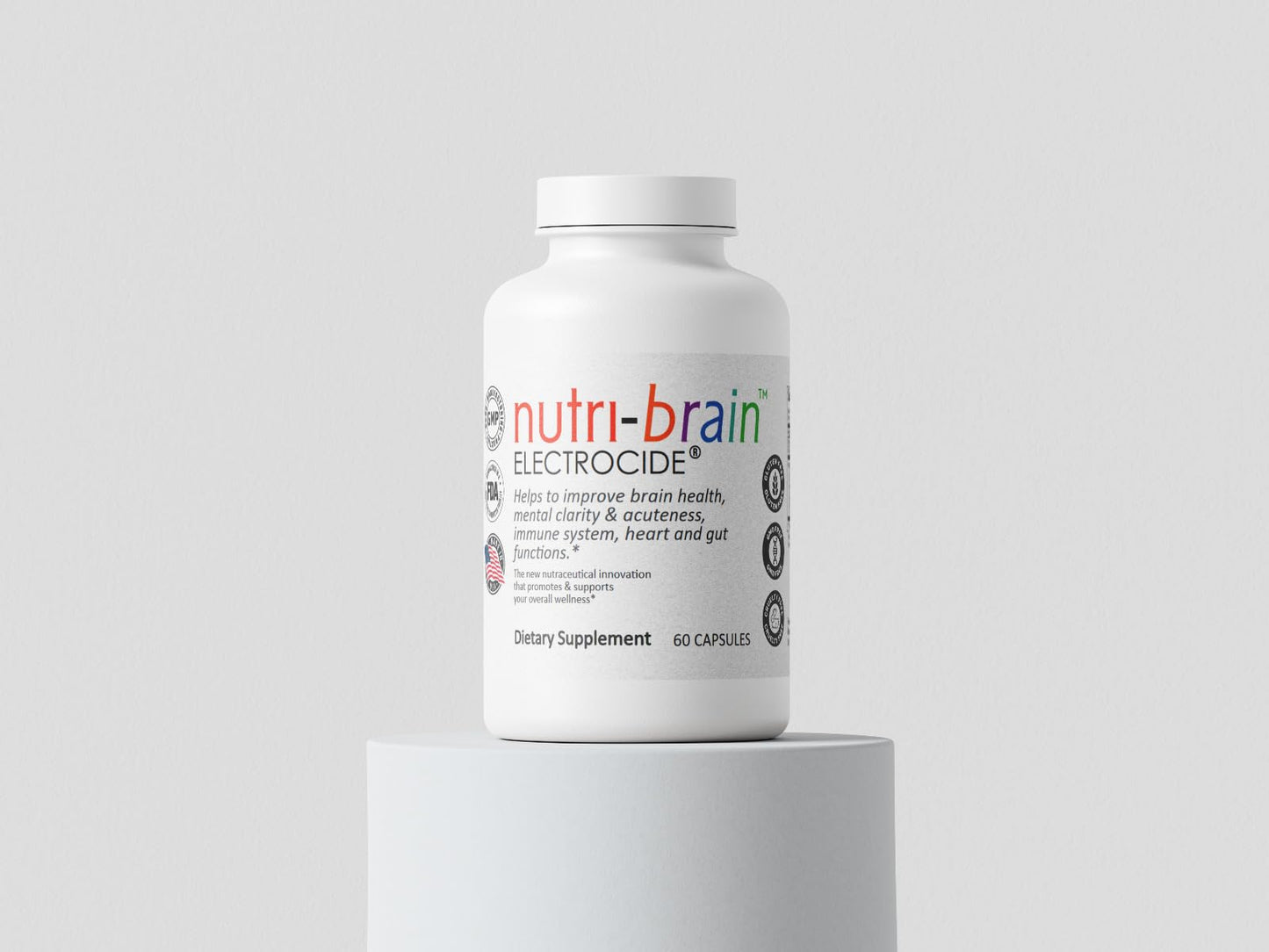nutri-brain Memory Boosting Productivity & Focus Brain Health Mental Clarity Supplement with Electrocide Capsule 60 Capsules