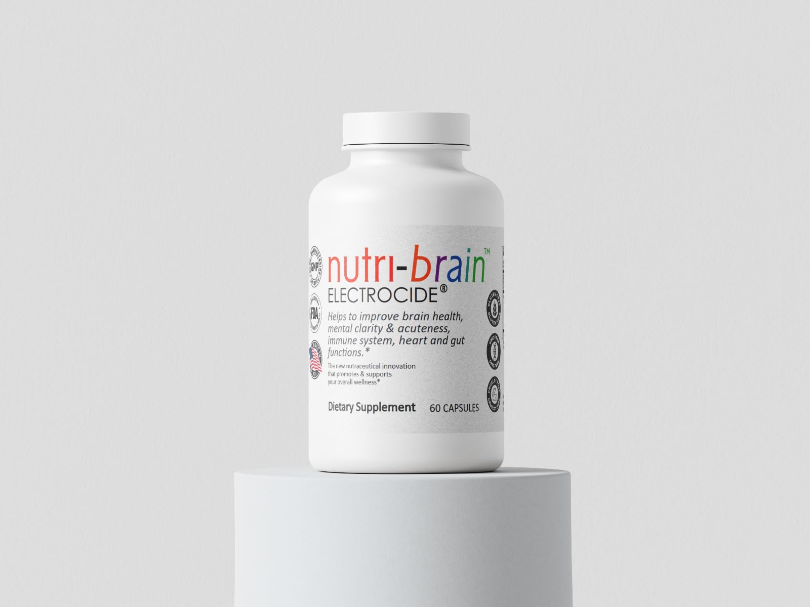nutri-brain Memory Boosting Productivity & Focus Brain Health Mental Clarity Supplement with Electrocide Capsule 60 Capsules