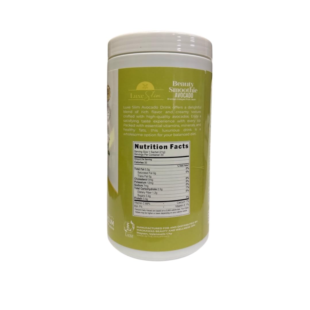 Beauty Milk Luxe Slim Half Kilo Beauty Smoothie Avocado Hydrolyzed Marine Collagen Drink Powder 17