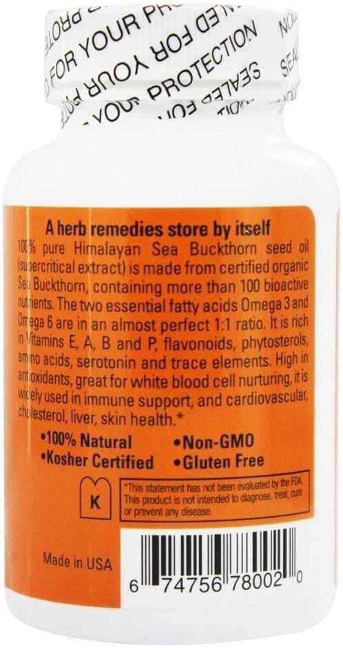 SEABUCKWONDERS Sea Buckthorn Seed Oil Softgel, 60 Softgels