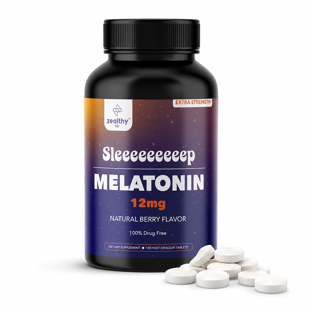 Z Zealthy Life Melatonin Fast Dissolve 12mg Tablets, 100 Count