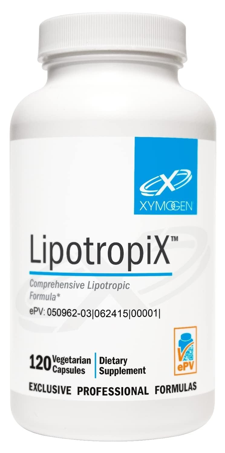 XYMOGEN LipotropiX Choline, Taurine & Methionine Formula - Liver & Lipid Metabolism Support, 120 Capsules