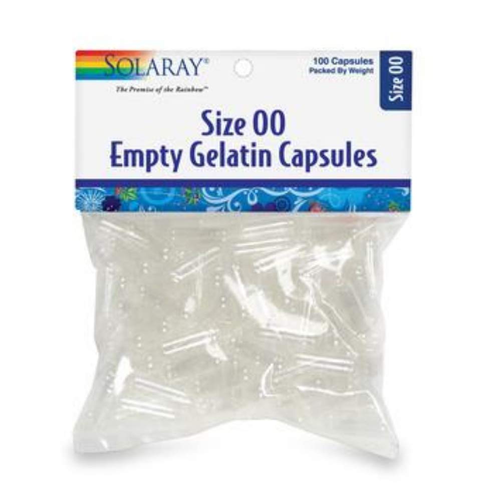 Solaray Empty Capsules Size 00 Capsules, 100 Count