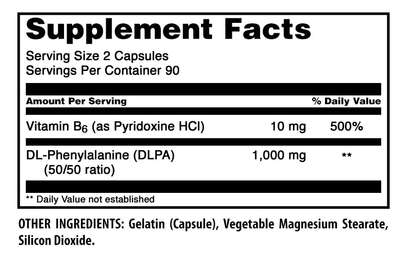 Amazing Nutrition DL-Phenylalanine 1000 mg Supplement 180 Capsules
