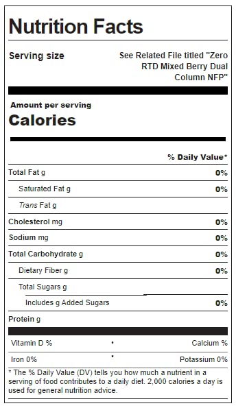 Sqwincher Zero Activity Drink Bottles Powder 20 oz Mixed Berry Sugar Free Low Calorie Low Sodium Electrolyte Replenishment Hydration Case of 24