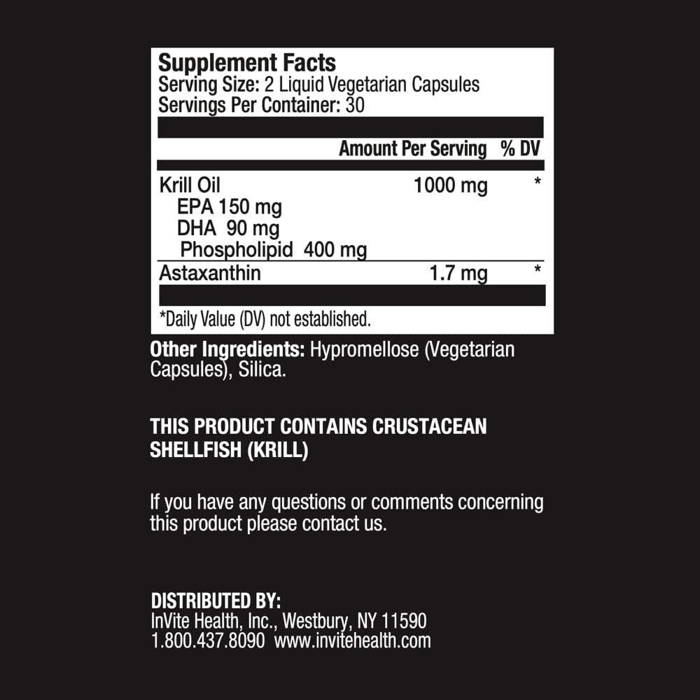 Invite Health Krill Oil Advanced Capsule, 60 Count