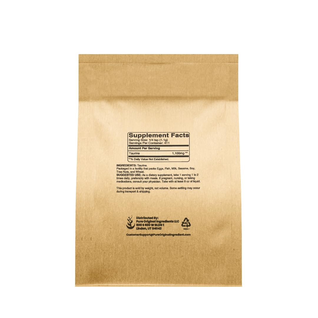PURE ORIGINAL INGREDIENTS Taurine Powder 1 lb