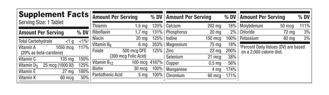Generic Silver Women 50 Plus Multivitamin for Women, Capsule, 275 Count