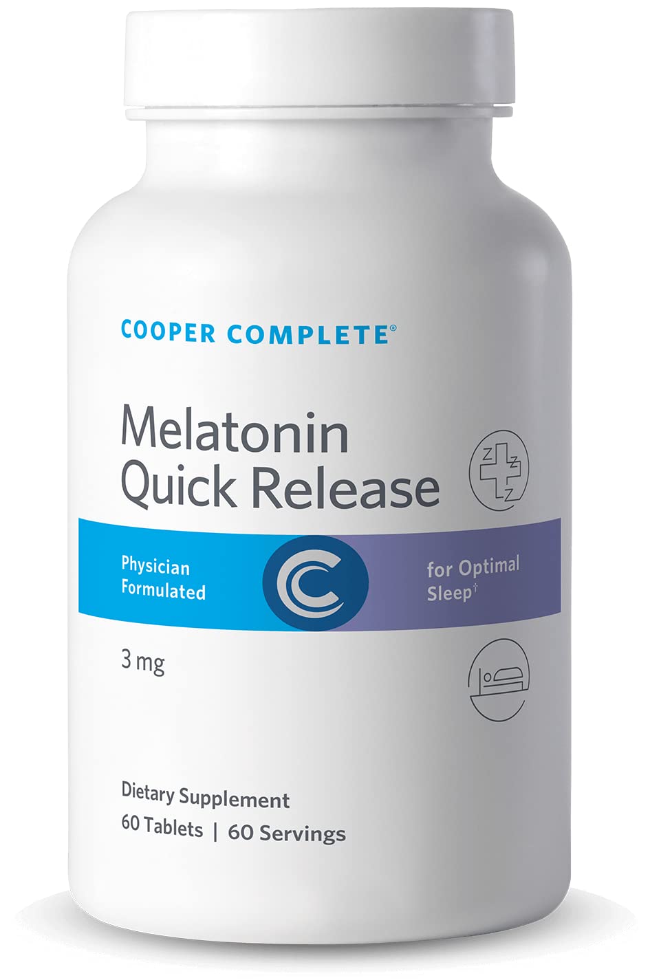 Cooper Complete Quick Release Melatonin 3 mg Fast Dissolving Tablets, 120 Tablets