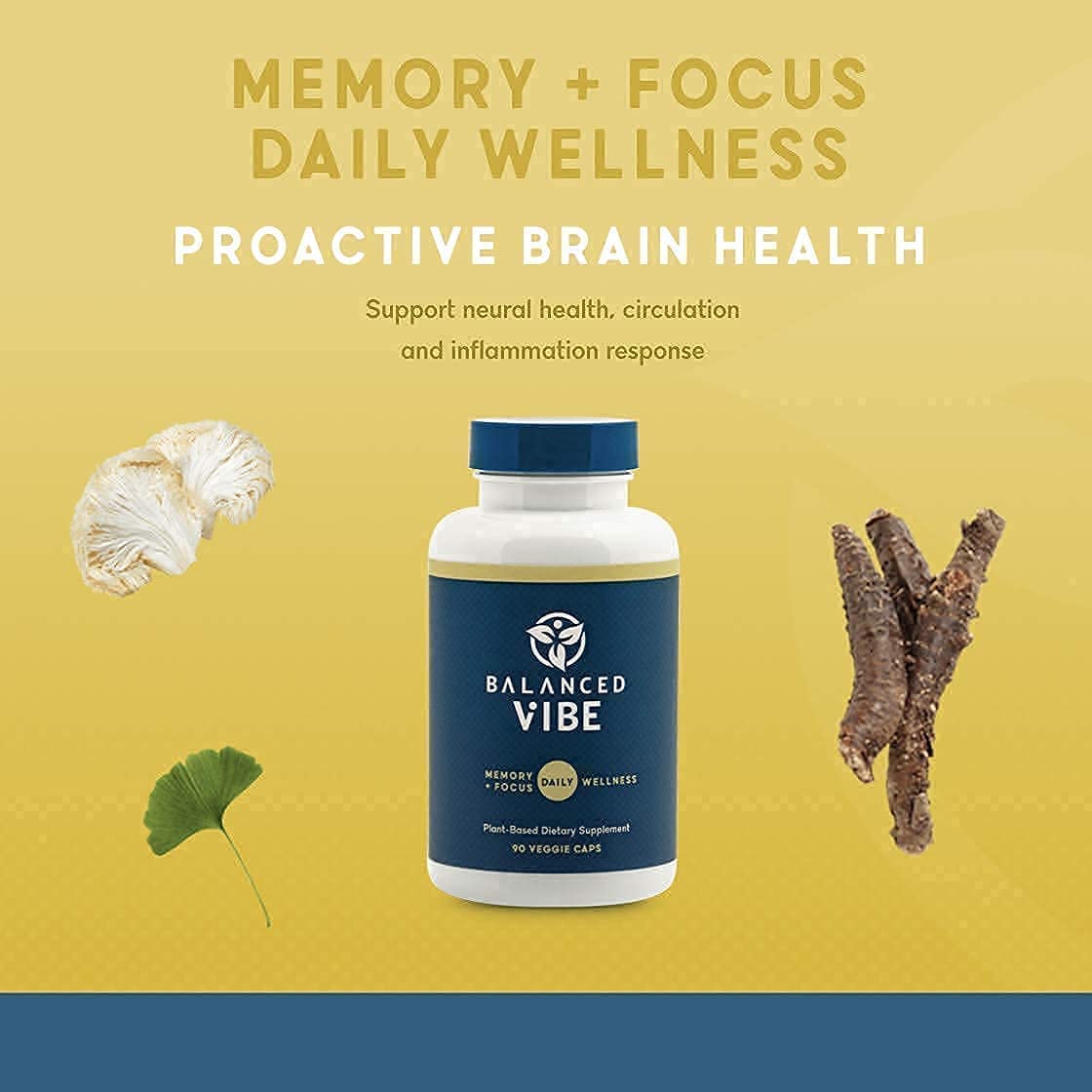 Balanced Vibe Brain+Gut Health Axis, 90 Capsules