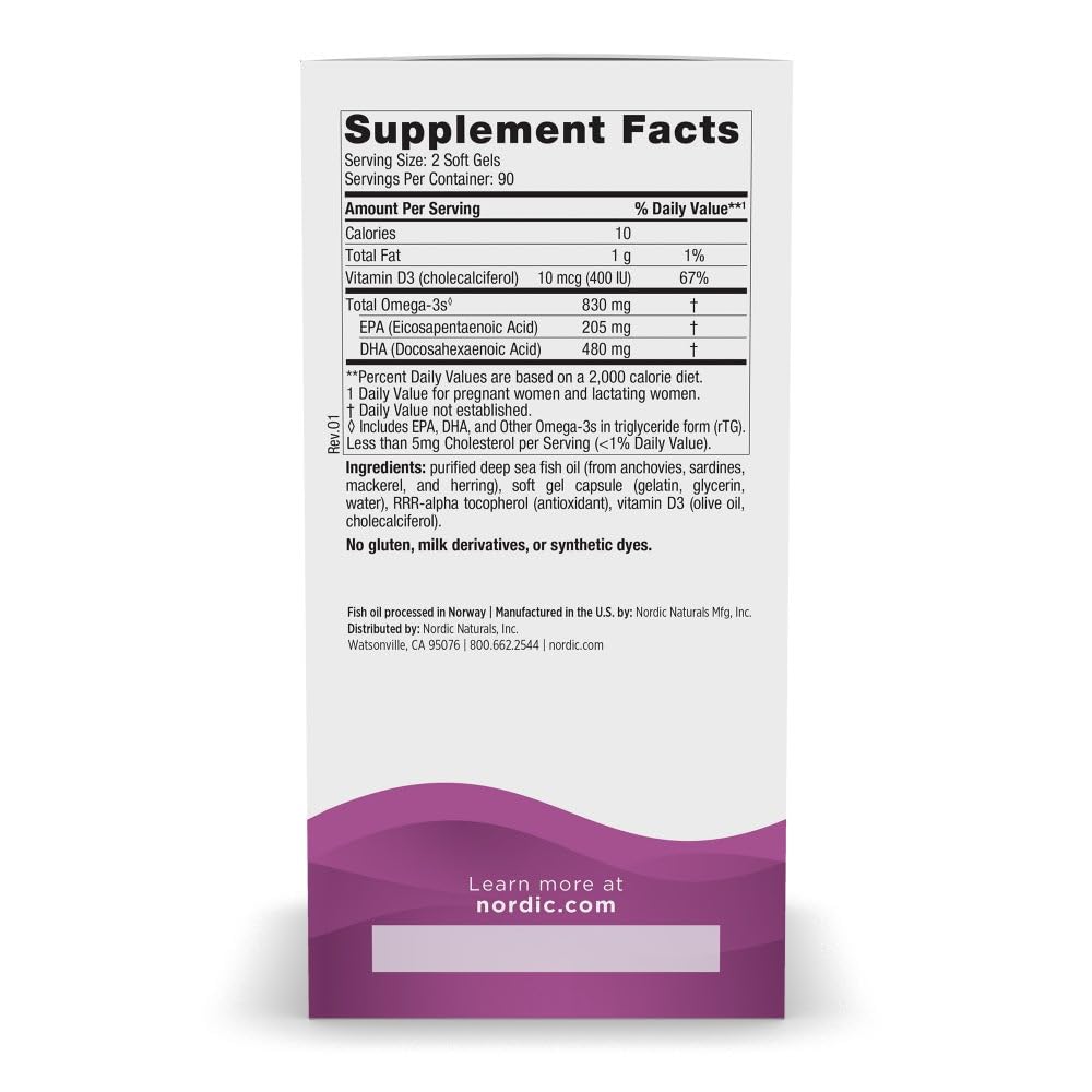 Nordic Naturals Prenatal DHA Softgels 180 Count
