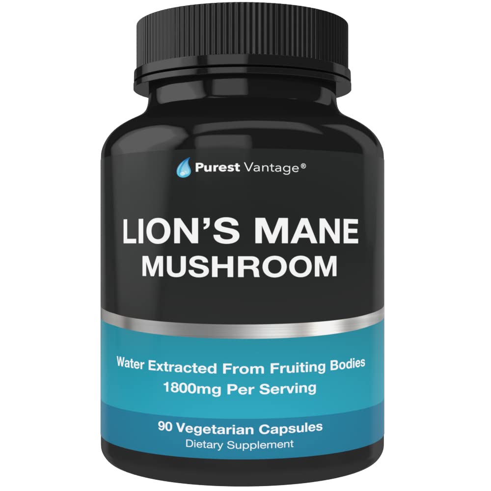 Purest Vantage Lions Mane Supplement 90 Capsules