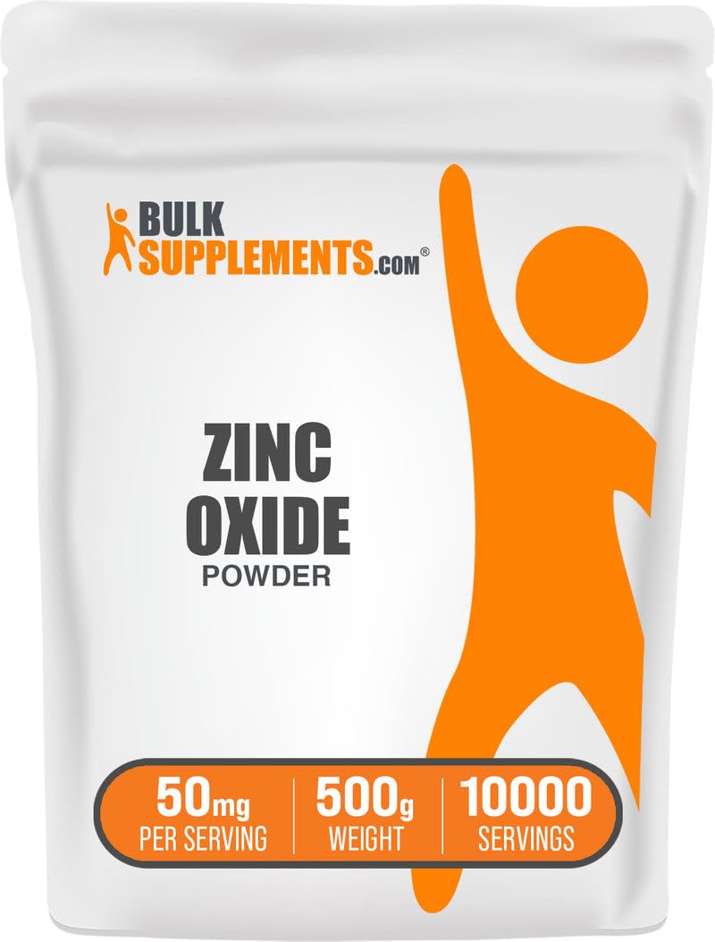 BulkSupplements Zinc Oxide Powder 17.64 oz
