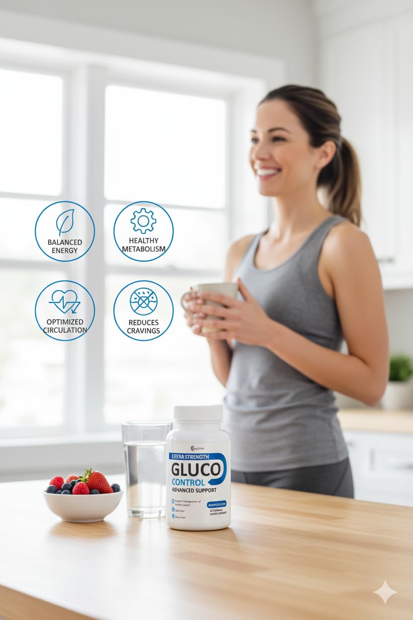 Purely Vital Gluco Control GlucoControl Advanced Support Multivitamin for Overall Health & Wellness BloodSupport, 60 Capsules