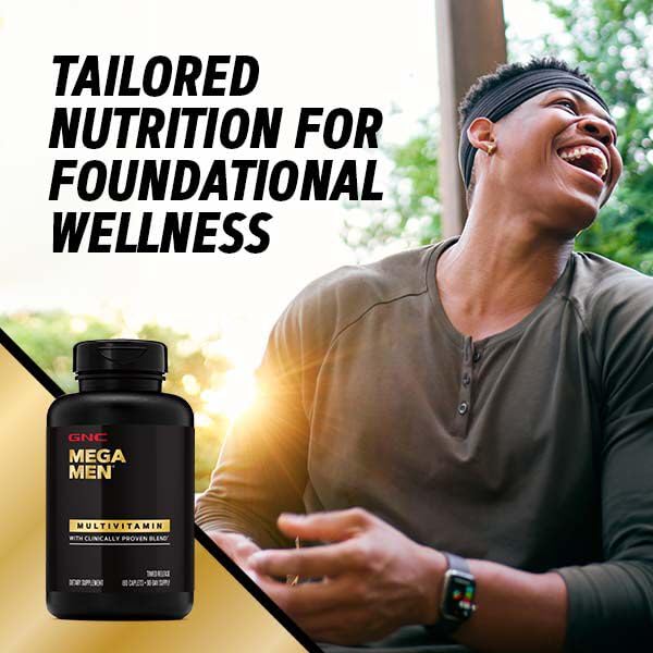 GNC Mega Men Multivitamin Caplets 180 Count