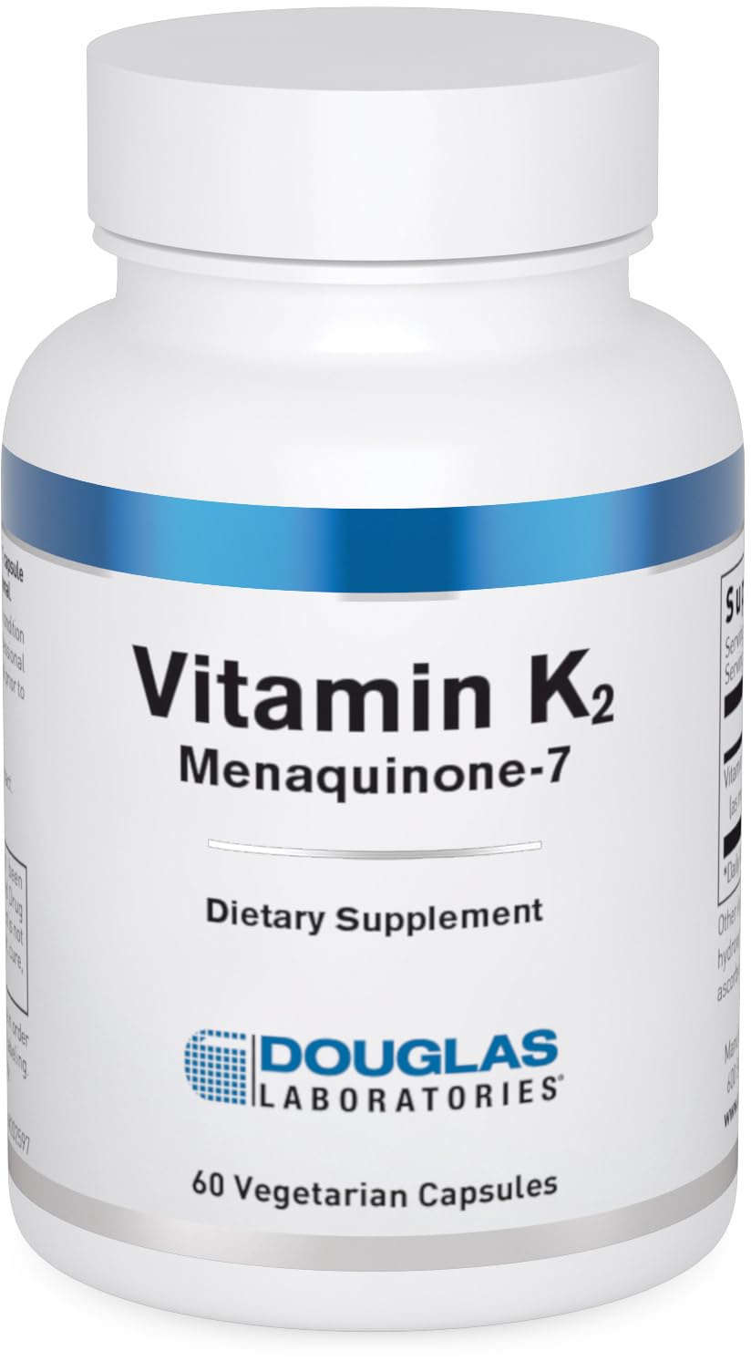 Douglas Laboratories Vitamin K2 90 mcg MK-7 Supports Bone Formation, Calcium Use, Heart Health & Blood Vessels, Vegetarian Formula, 60 Capsules
