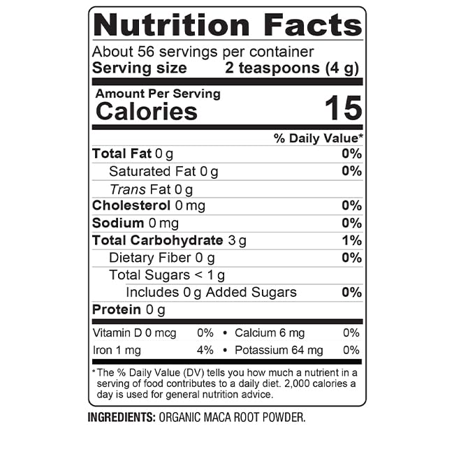 BareOrganics Maca Root Powder 8 oz
