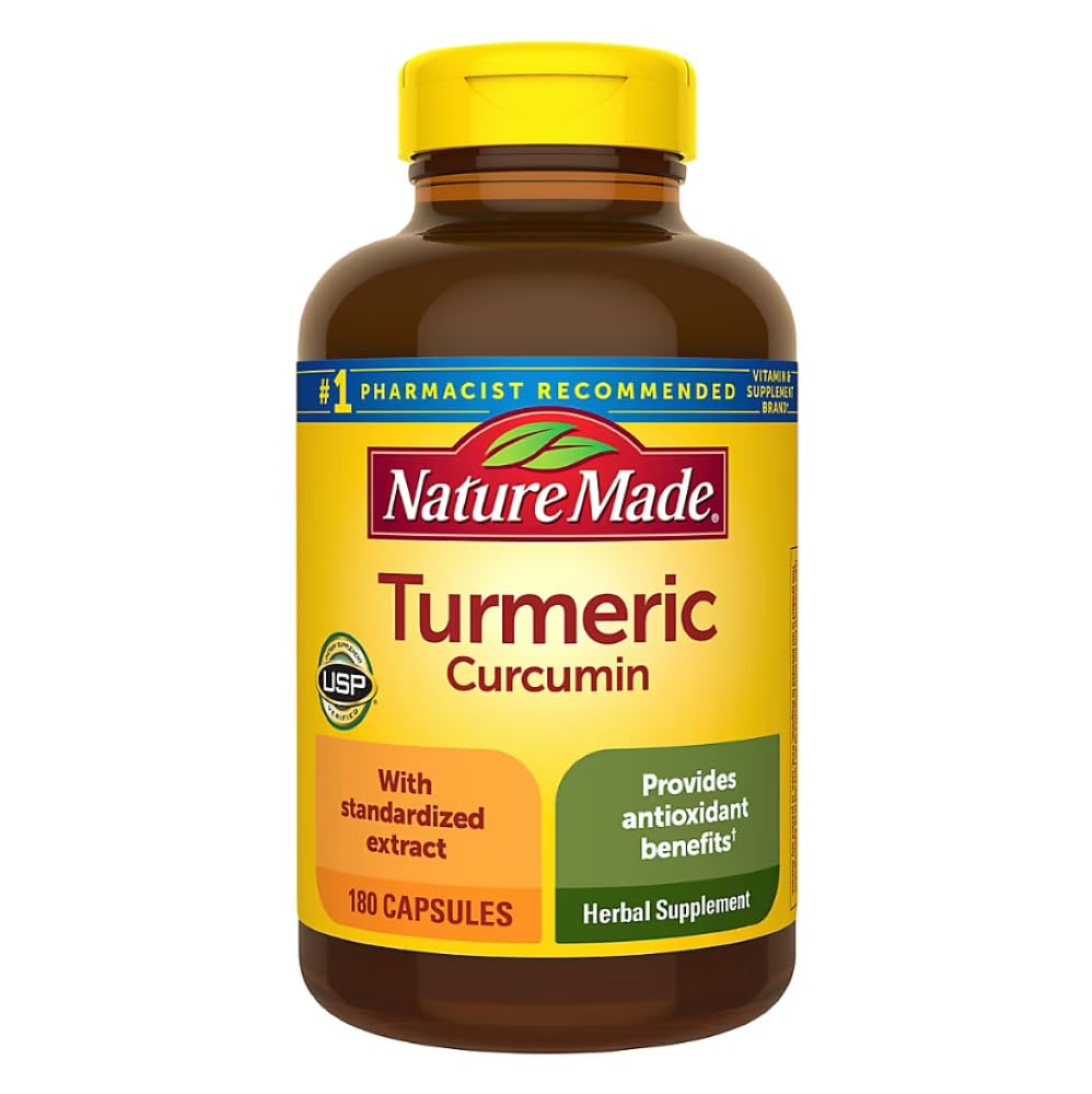 Nature Made Turmeric Curcumin with Standardized Extract Capsules 180 Count