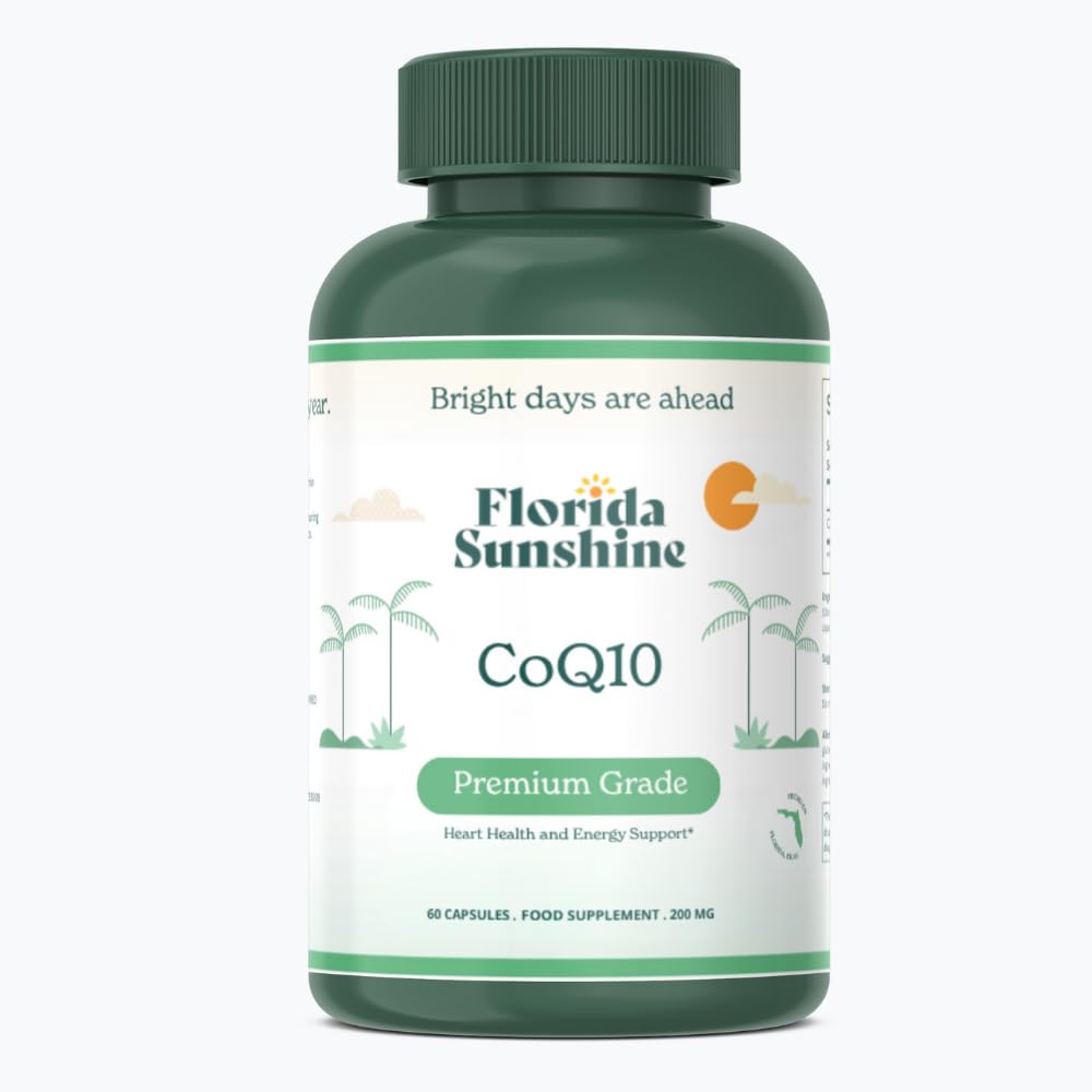 Florida Sunshine Premium CoQ10 200mg, 60 Capsules
