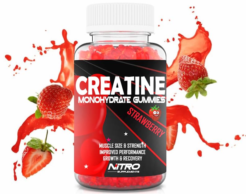 Nitro Fight Wear Creatine Monohydrate Gummy, 60 Count