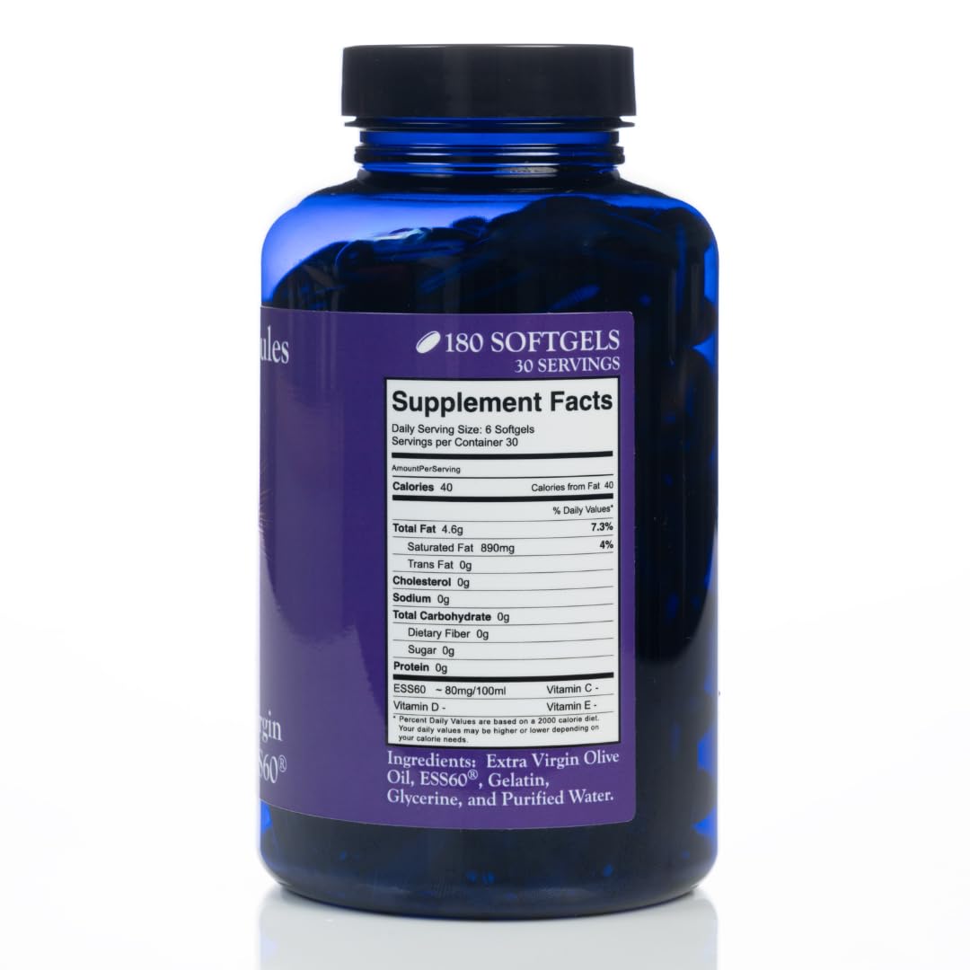 C60 Evo Pure ESS60 Extra Virgin Olive Oil Softgel 180 Softgels