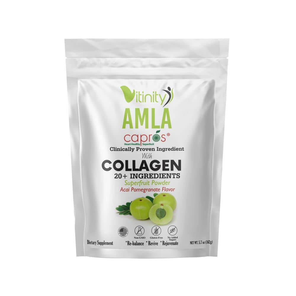 VITINITY Amla Superfood Collagen Powder (Type 1 & Type 3), 5.7 oz