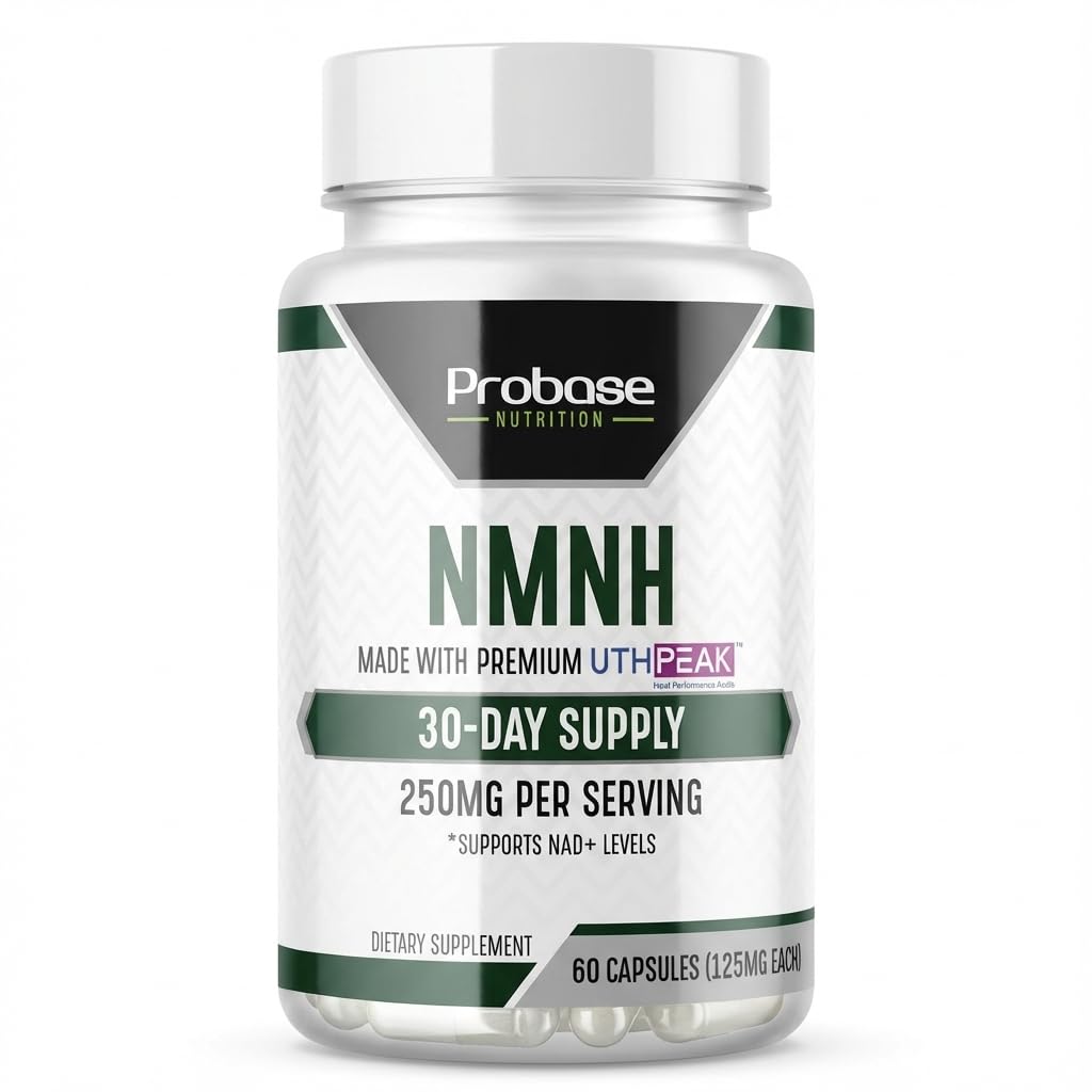 Probase Nutrition Uthpeak NMNH NAD Supplement 250mg Capsule, 60 Count