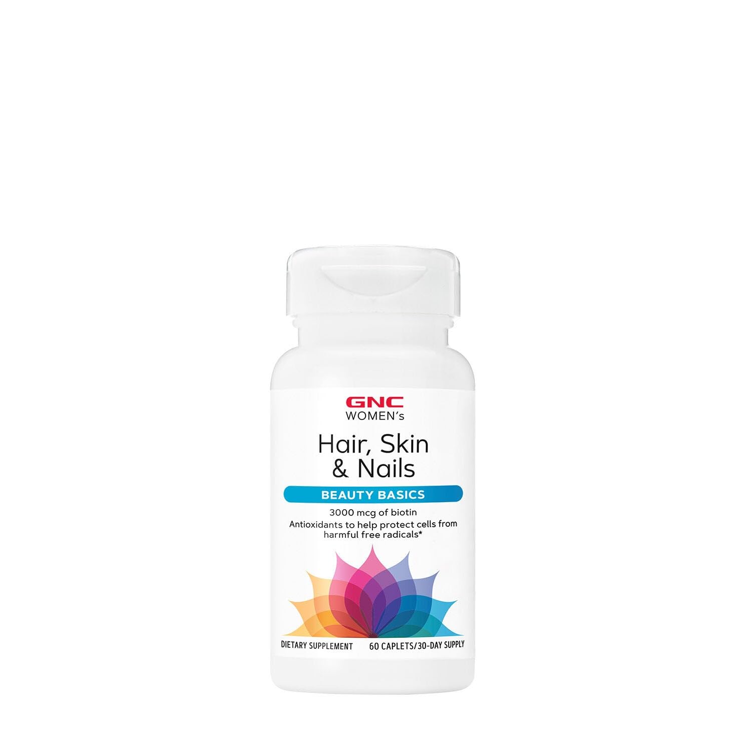 GNC Women's Hair, Skin & Nails Daily Multivitamin Caplets, 60 Count