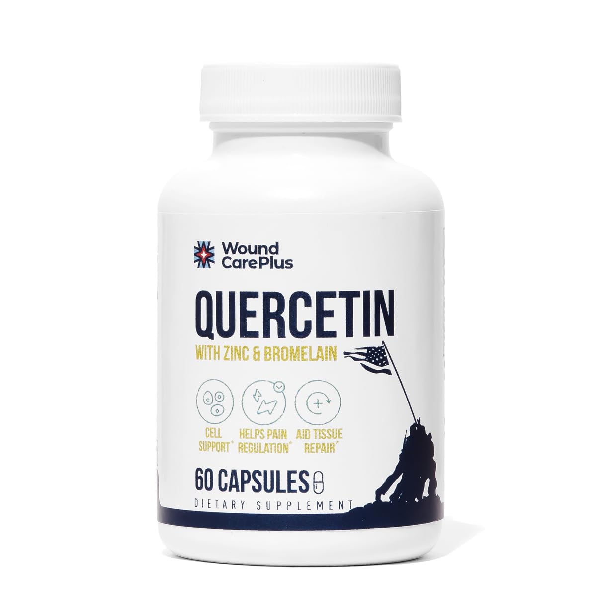 WOUND CAREPLUS Quercetin with Zinc & Bromelain Capsules, 60 Count