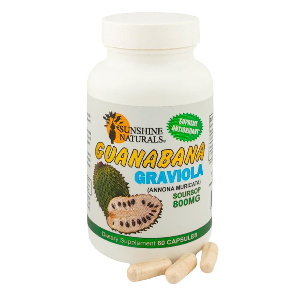 Sunshine Naturals Graviola Supplement Capsules 60 Count