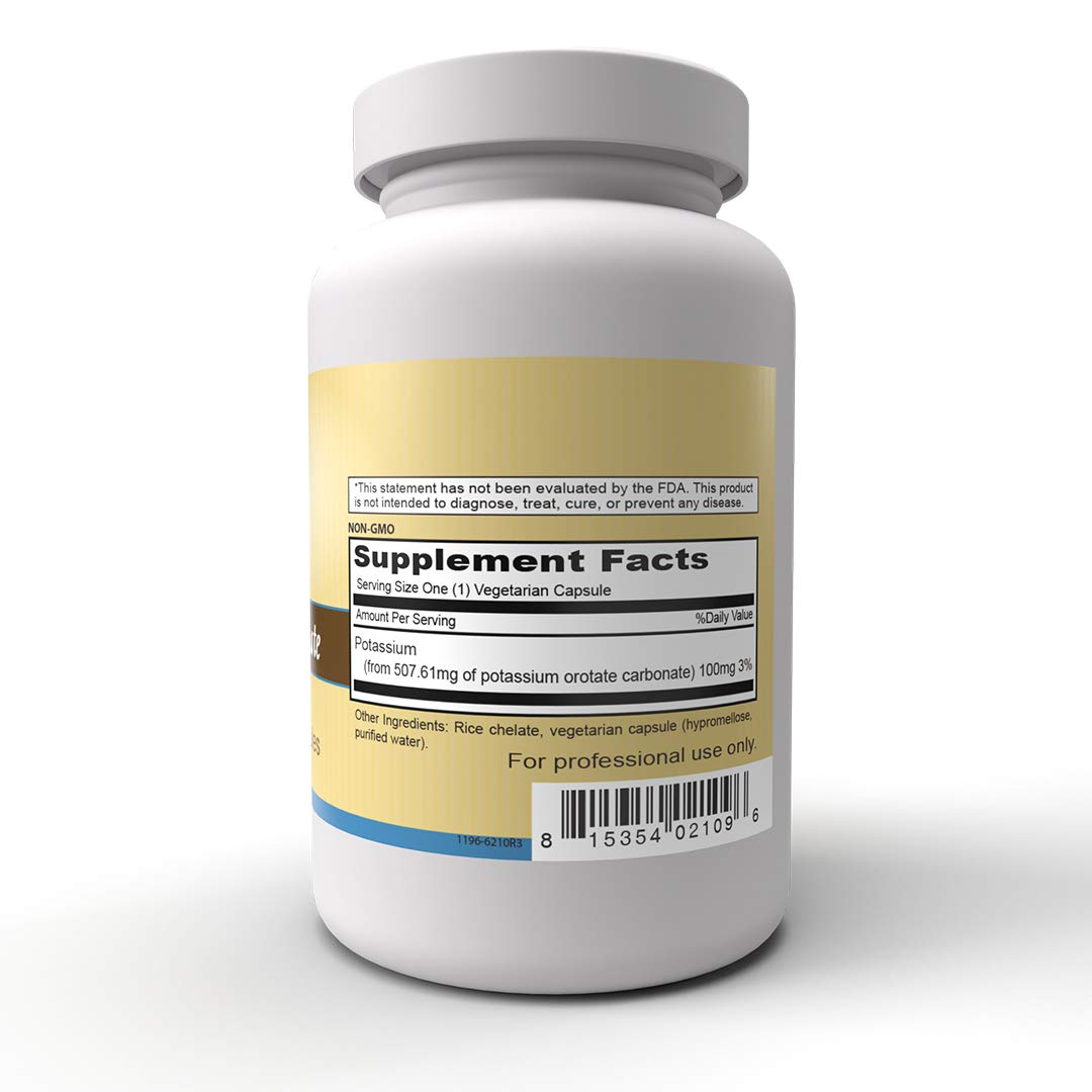 Priority One Potassium Orotate Vegetarian Capsules, 100 Count