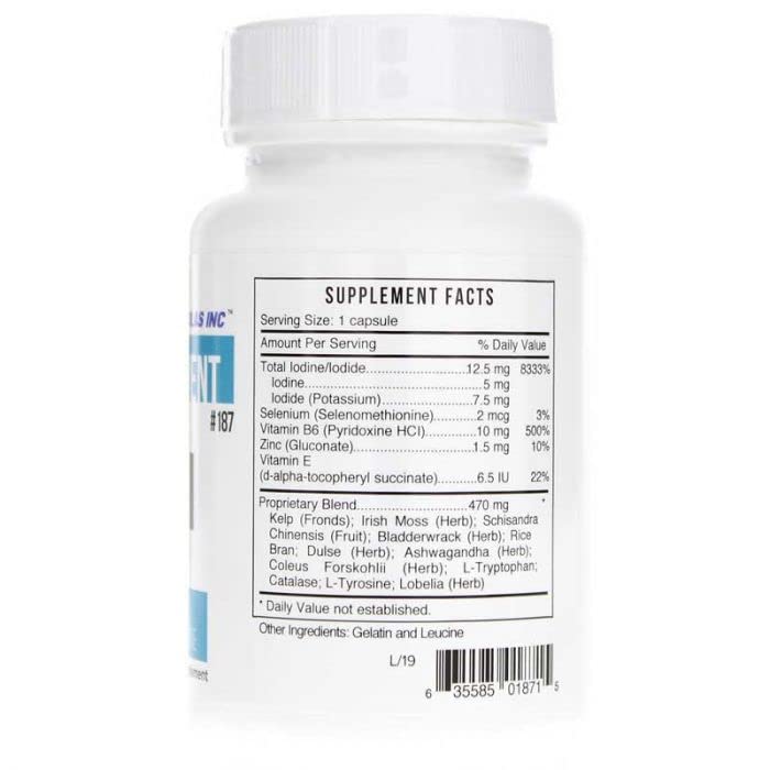 Bio Nutrient Thyroid Metabolism + Iodine Capsule, 60 Count
