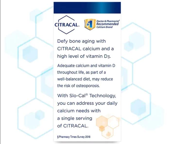 Citracal Calcium +D Slow Release 1200 Coated Tablets 160 Count