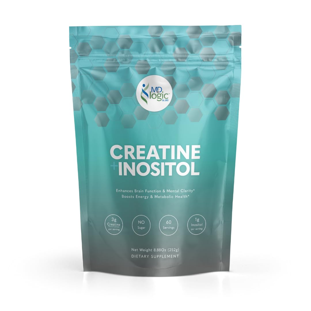 MD Logic Health Creatine + Inositol for Peak Performance & Mental Clarity Powder, 8.88 Ounce