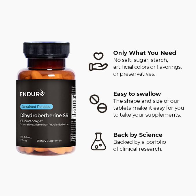 Endurance Products Endur Dihydroberberine SR Tablet, 180 Tablets