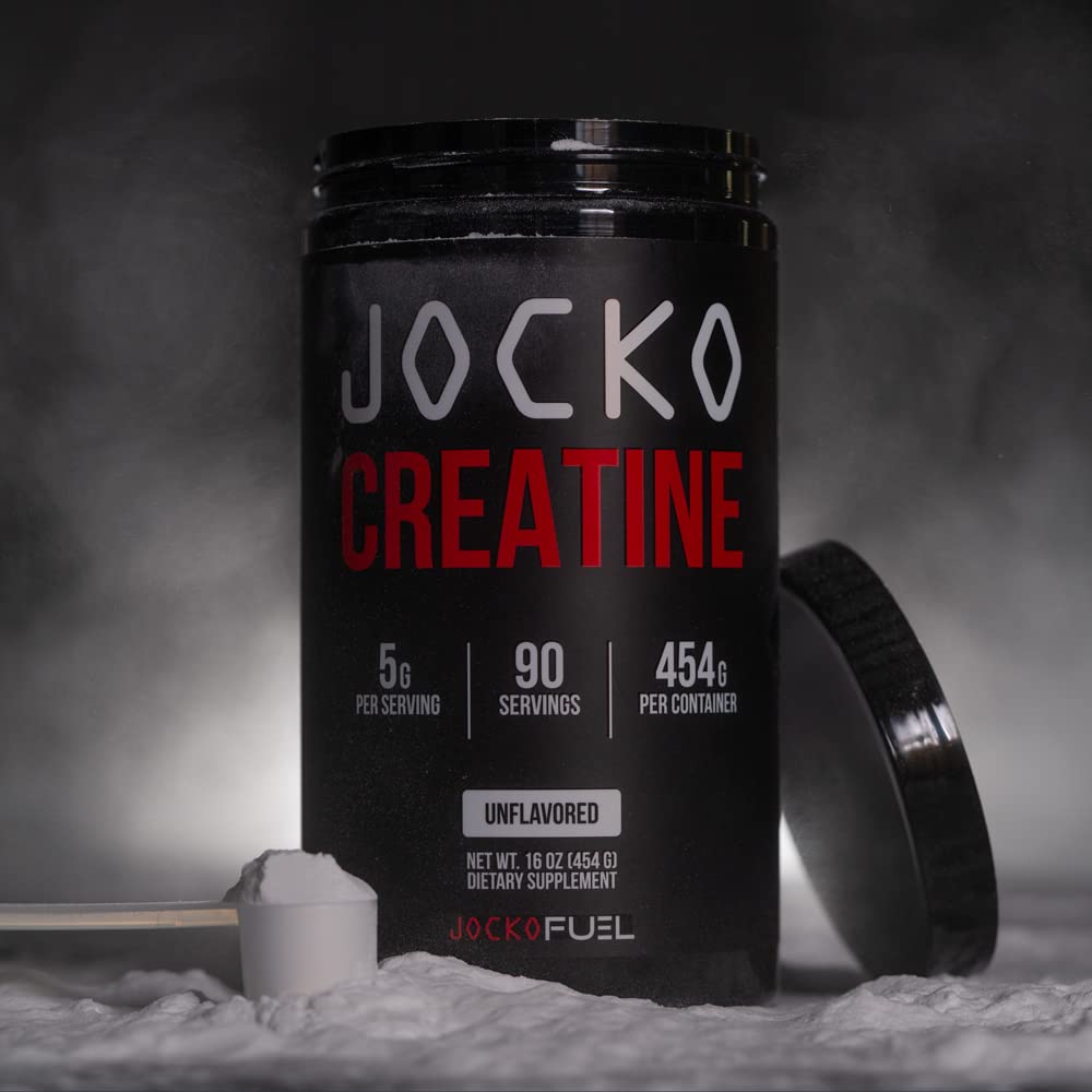 Jocko Fuel Creatine Monohydrate Powder, Unflavored, 450 Grams, 90 Servings