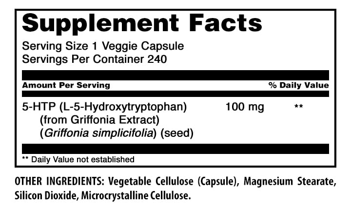 Amazing Nutrition 5-HTP (Hydroxytryptophan) Supplement Capsule 120 Count