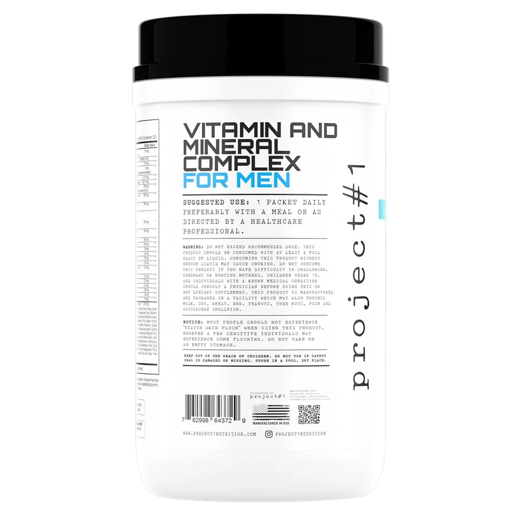 Project #1 Men's Daily Vitamin and Mineral Complex Powder 8.82 Ounces