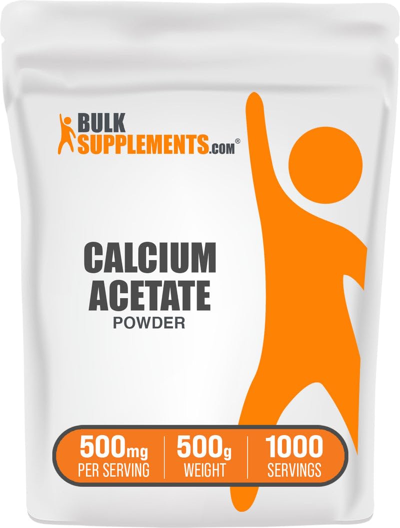 BulkSupplements Calcium Acetate Powder 17.6 oz