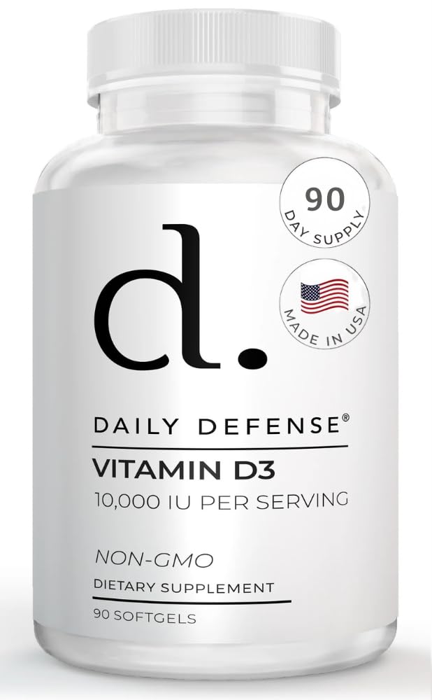 Daily Defense Immune Defense Vitamin D3 10,000 IU Tablets, 100 Count