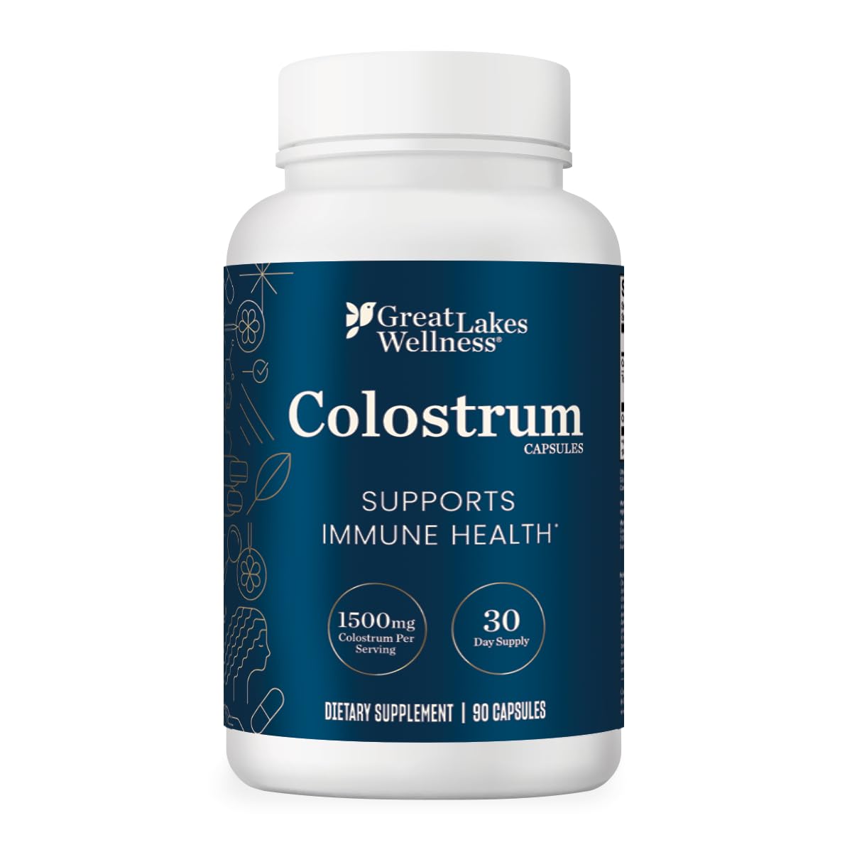 Great Lakes Wellness Colostrum Supplement 90 Capsules