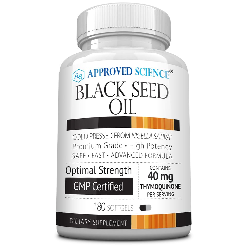 Approved Science Black Seed Oil Softgels, 180 Count