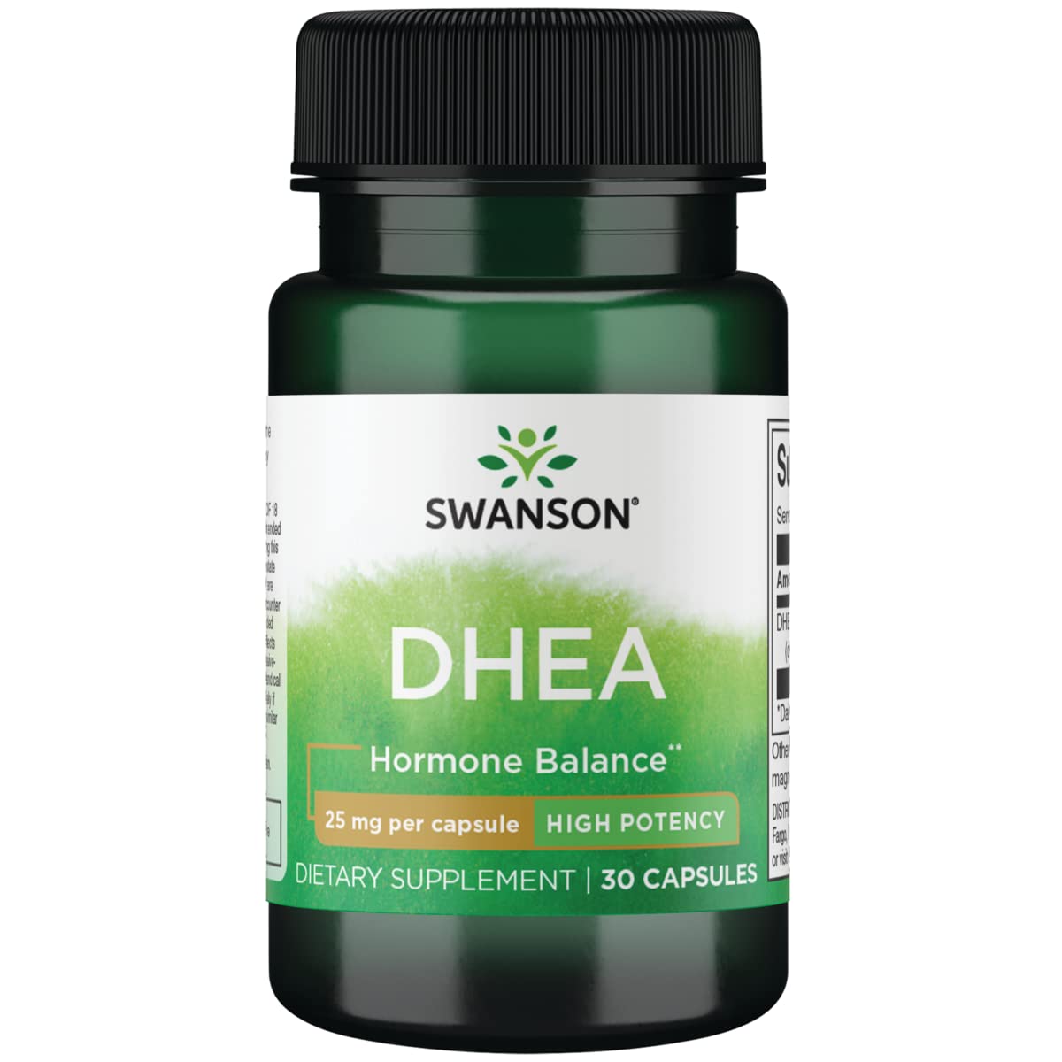 Swanson DHEA 25 mg Capsules, 30 Count