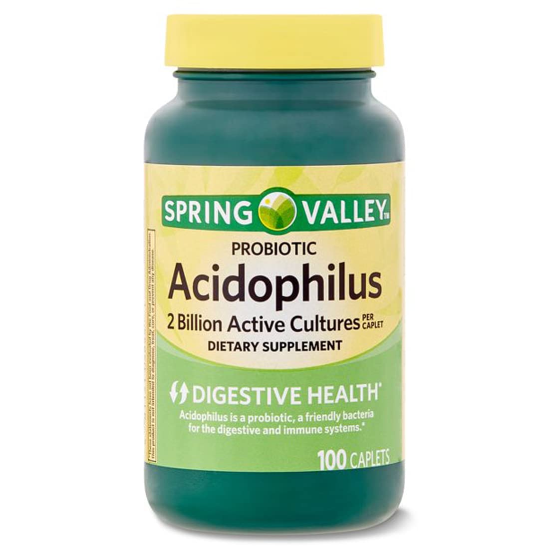 Generic Probiotic Acidophilus Dietary Supplement Caplets, 100 Count
