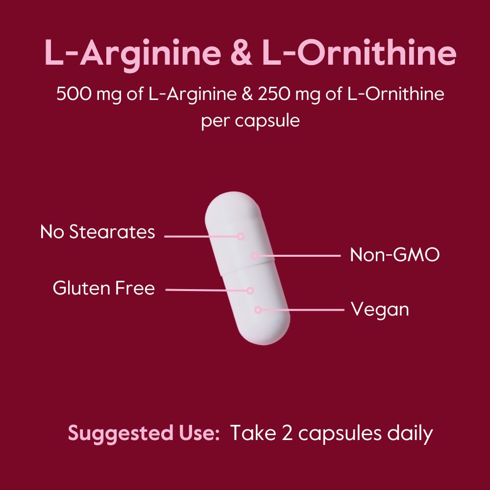 BESTVITE L-Arginine L-Ornithine 500-250 Capsules, 240 Count