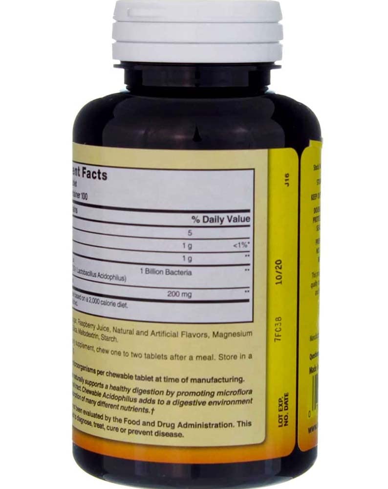Nature's Blend Acidophilus Chewable Raspberry Flavor 300 Tablets