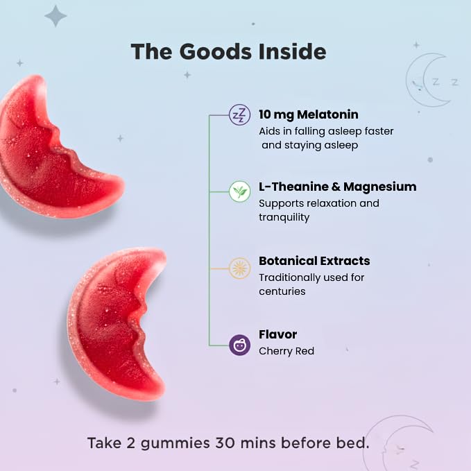 Trisundi Sleep Gummies Deep Relax 5-HTP Gummies – Melatonin, L-Theanine & Magnesium – Vegan Fruit-Pectin Formula – Gluten & Soy Free, 60 Gummies
